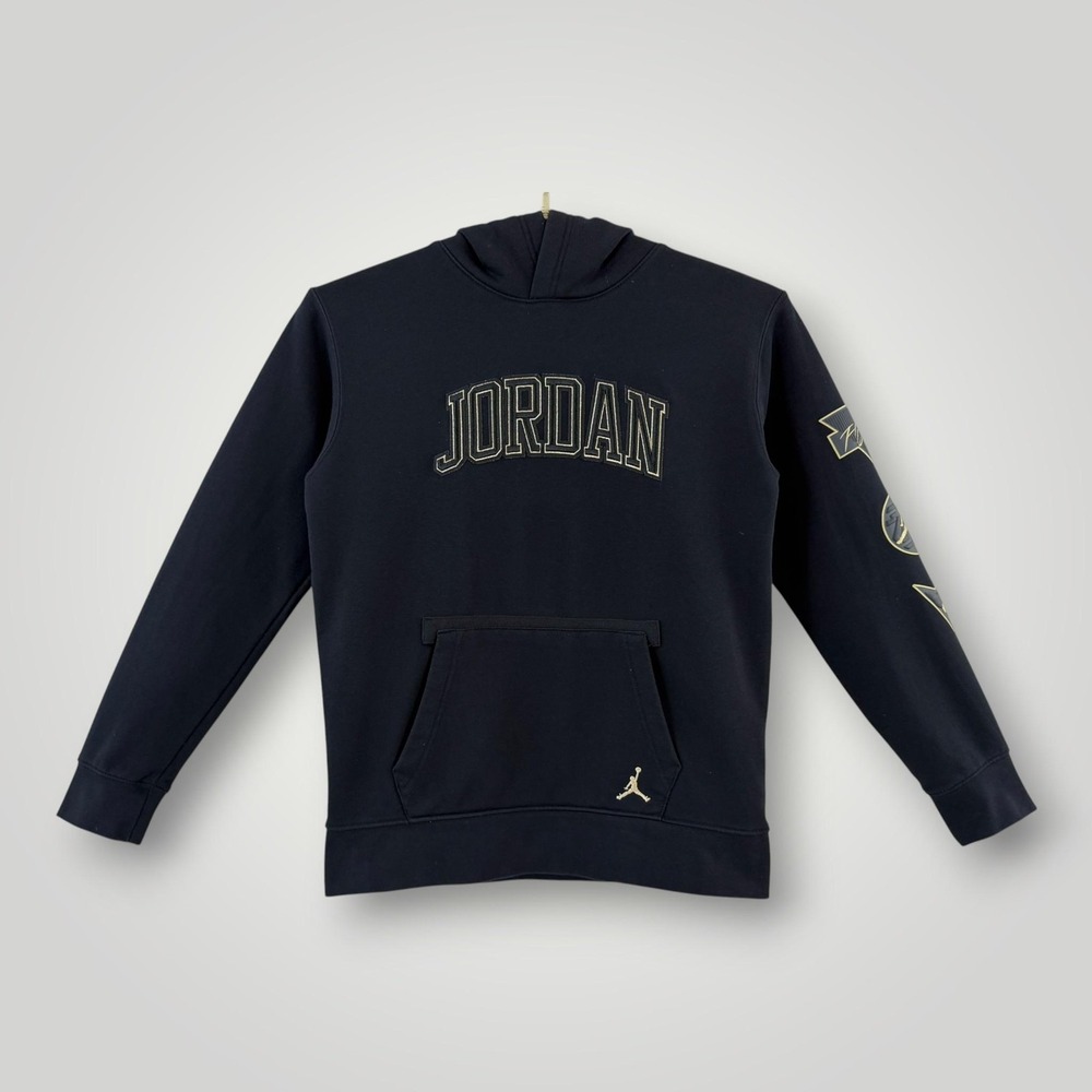 Jordan Hoodie Boys XL Black Flight 23 Jumpman Fleece Pullover‎